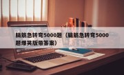 脑筋急转弯5000题（脑筋急转弯5000题爆笑版带答案）