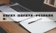 狐狸的夏天（狐猩的夏天第一季电视剧免费观看）