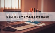 爱爱小说（爱了爱了小说全文免费阅读）