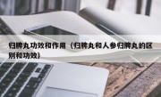 归脾丸功效和作用（归脾丸和人参归脾丸的区别和功效）
