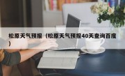 松原天气预报（松原天气预报40天查询百度）