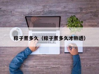 粽子煮多久（粽子煮多久才熟透）