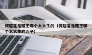 何超莲是赌王哪个太太生的（何超莲是赌王哪个太太生的儿子）