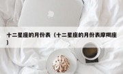 十二星座的月份表（十二星座的月份表摩羯座）