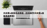 大白菜u盘装系统教程（怎样制作大白菜u盘装系统教程）