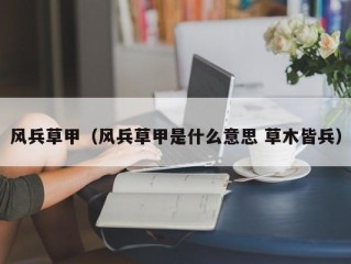 风兵草甲（风兵草甲是什么意思 草木皆兵）