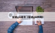 征途gm命令（征途gm代码）