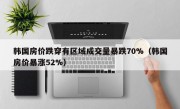 韩国房价跌穿有区域成交量暴跌70%（韩国房价暴涨52%）