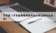 下节目（下节目孝敬母亲大头小手还有什么小手）